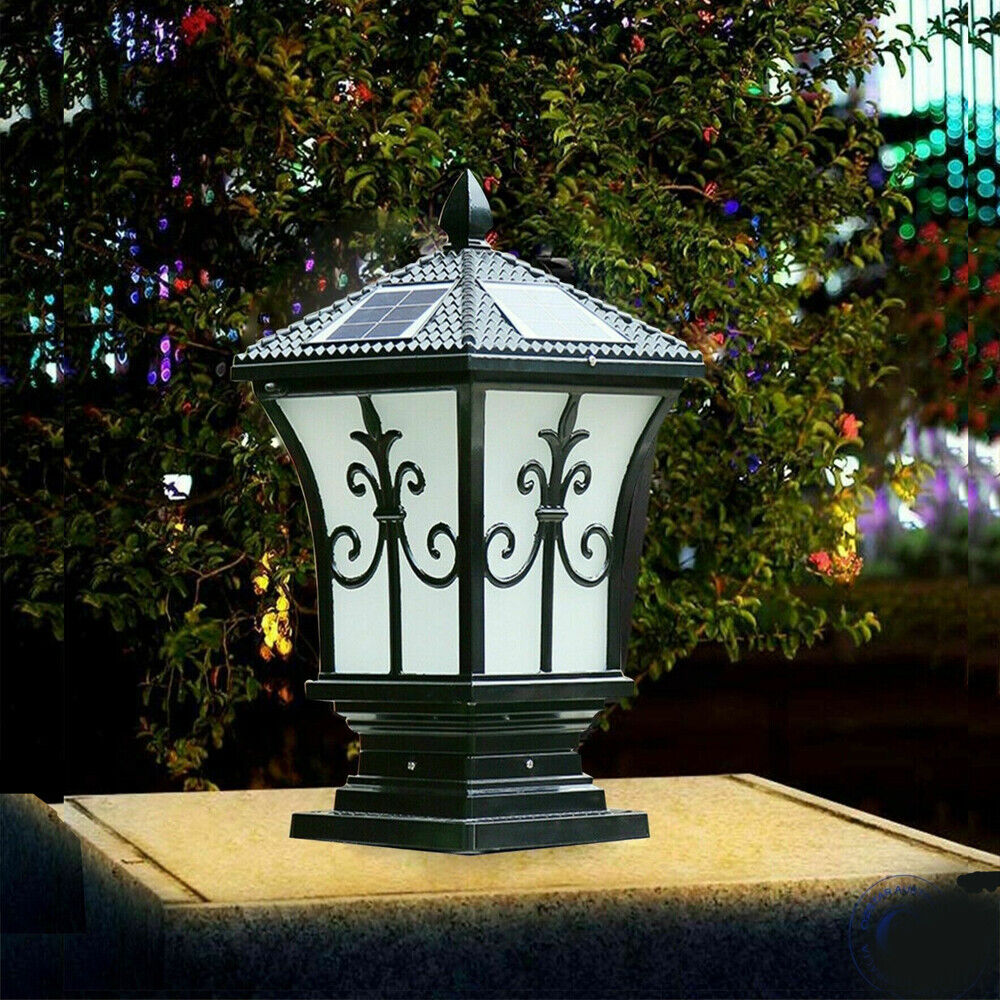 Solar Post Light Solar Pillar Light Lantern Solar Coach Lamp Outdoor Solar